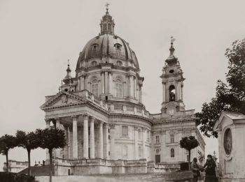 Foto storica della chiesa di superga a torino