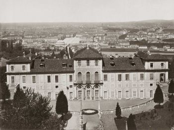 Torino panorama da villa Regina foto storica
