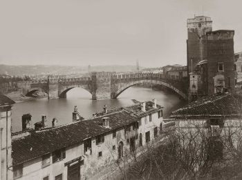 Verona ponte di castelvecchio foto storica