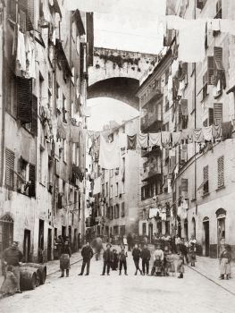 Genova, Via Madre di DIo. Foto storica.