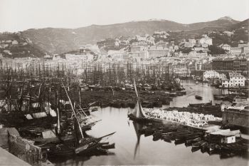 Il porto di Genova a fine 800.