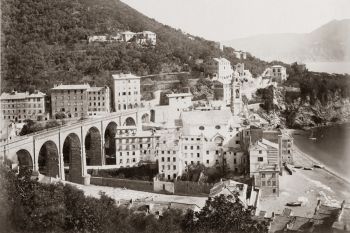 Sori, Genova, riviera di Levante, foto d'epoca.