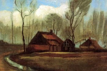 Farmhouses Among Trees Van Gogh